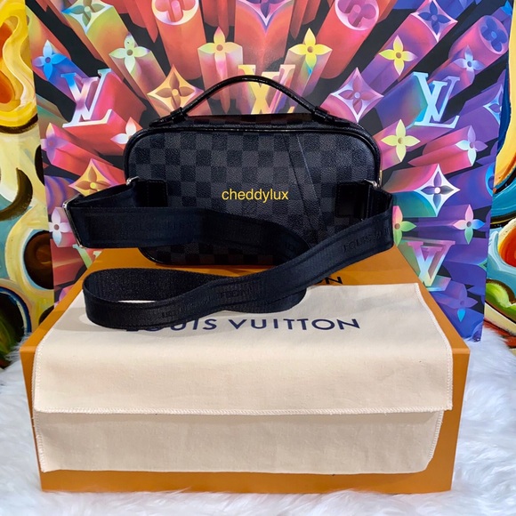 🛑SOLD🛑🔥🔥🔥Louis Vuitton Ambler Damier Graphite Bum Bag/Crossbody Bag - Picture 3 of 16